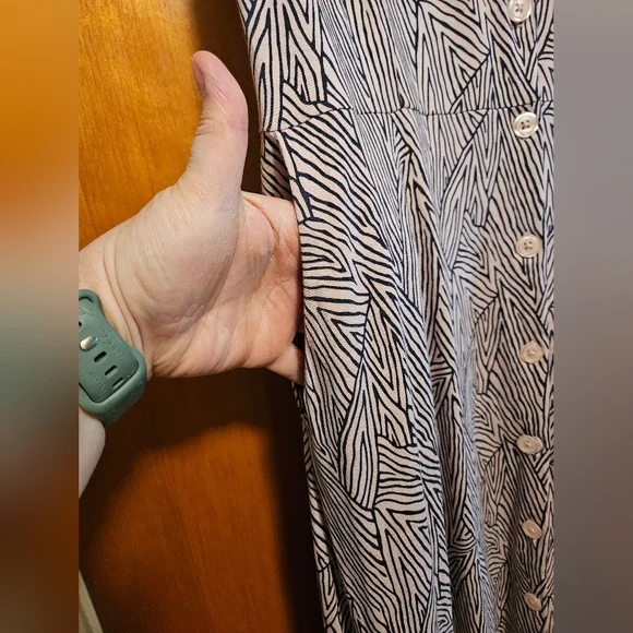 Boden V-Neck Button-Front Maxi Dress - Size 12 - Picture 3 of 12